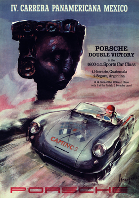 Porsche Plakat: Carrera Panamericana Mexico (1953)
