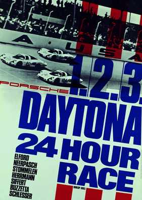 Porsche Plakat: Daytona 24 Hours Race (1971)