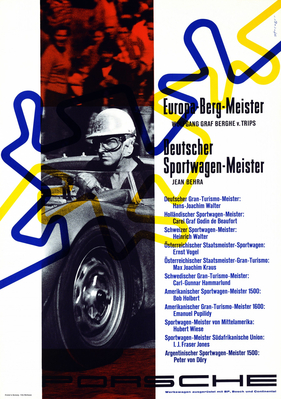 Porsche Plakat: Europa Bergmeister (1958)