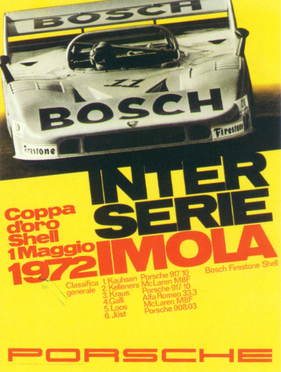 Porsche Plakat: Interserie Imola (1972) Porsche Plakat: Interserie Imola (1972)