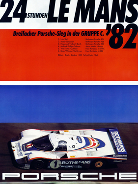 Porsche Plakat: Le Mans (1982)