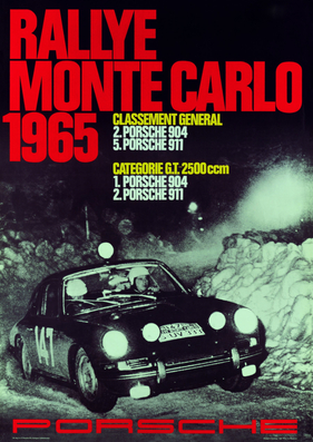 Porsche Plakat: Rallye Monte Carlo (1965)
