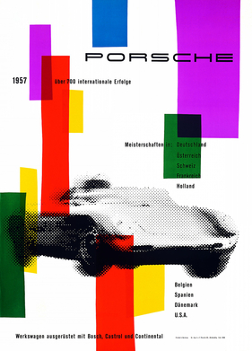 Porsche Plakat: Über 700 internationale Erfolge (1957)