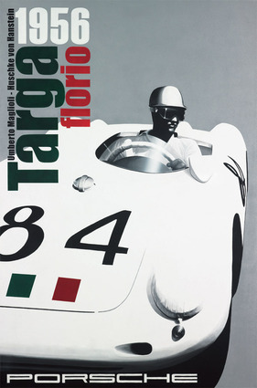 Porsche Plakat von Thierry Nou - Targa Florio (1956)