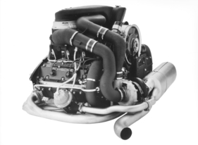 Porsche Turbo (1975) - Motor mit Turbolader