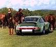 Porsche Turbo (1976) - viele Pferde zwischen vielen Pferden - Abbildung aus einem Verkaufsprospekt