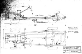 Porsche Typ 352 (1946) – Komendas Vorschlag mit wassergekühltem Vierzylinder und Drehstabfederung