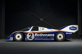 Porsche is showcasing its Le Mans-winning 956 at the 43rd Auto e Moto d'Epoca in Bologna