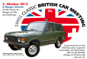 Poster from the Swiss Classic British Car Meeting 2015 in Morges