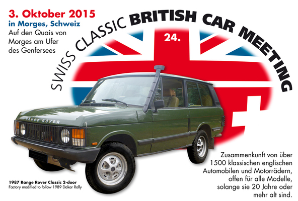 Poster vom Swiss Classic British Car Meeting 2015 in Morges