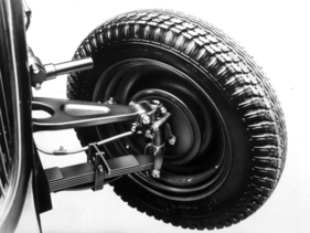 Praga Vorderradaufhängung aus der Vorriegszeit