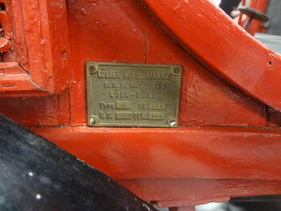 Priamus Typ A (1901) - Typenschild mit allen wichtigen Angaben einschliesslich der Patentnummer