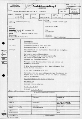 Produktionsauftrag für den phantasiegelben Roadster auf dem Genfer Auto-Salon 1961