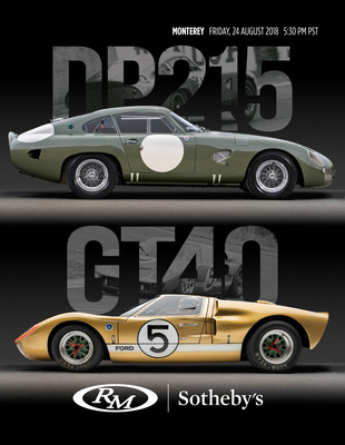 RM/Sotheby's Monterey 2018 Katalog (Freitag) (2018) - als Lot 000 an der RM/Sotheby's Versteigerung in Monterey am 24./25. August 2018