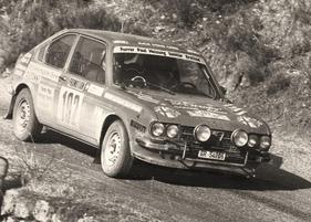 Rallye Monte Carlo 1981 - Privatfahrer Brägger/Kruit erreichen mit dem Alfasud Ti den 3. Rang in der Gruppe 2 bis 1300 ccm (hier am Col de Porte)