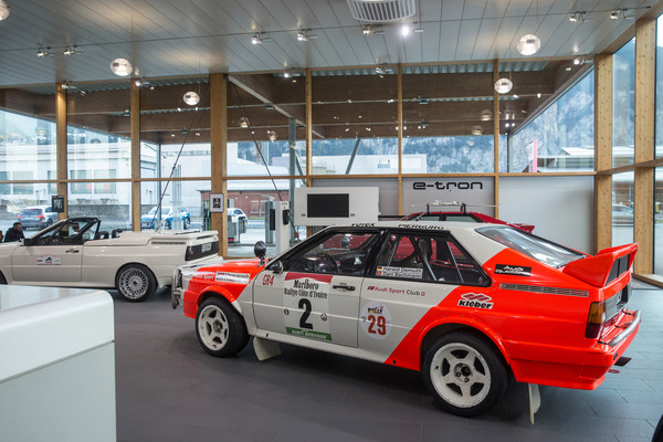 Rallye-Quattro, der Treser quattro Roadster und ein Audi Sport quattro vereint