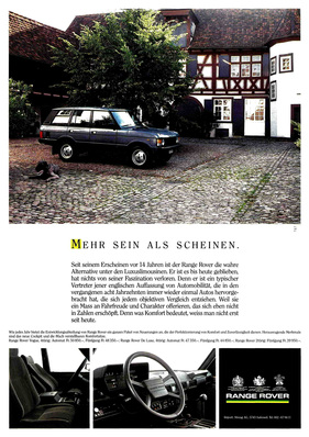Range Rover Classic (1985) - in der Werbung von damals