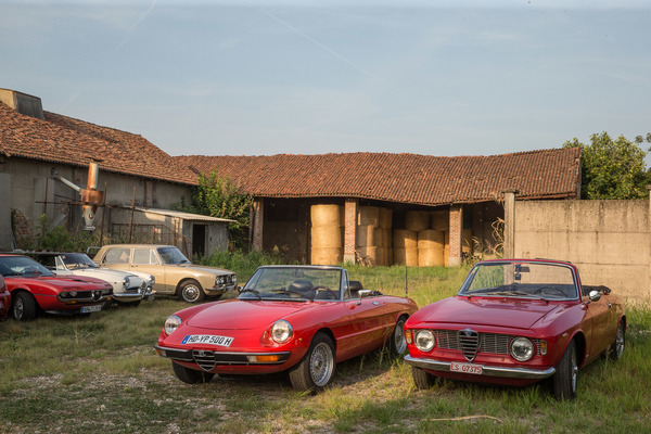 Rare Giuila GTC neben Alfa Spider - Ausfahrt Alfa Romeo Club (17. bis 19. August 2018)