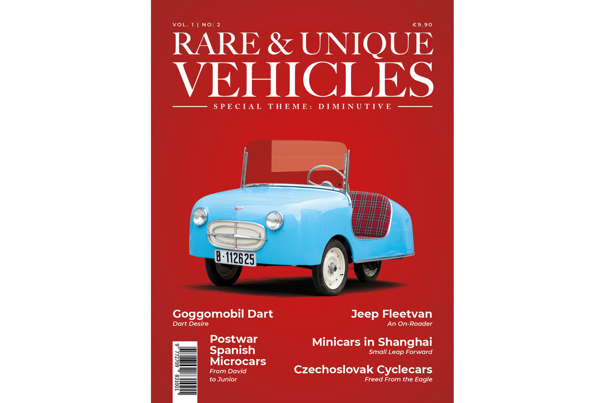 Rare & Unique Vehicles Ausgabe Nr. 2 - Titelseite mit Rand