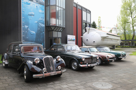 Rare Citroën 15/6 with six-cylinder engine next to Volvo Amazon and two Fiat 124 Spiders - 8th SHVF Delegates' Meeting on April 29, 2023