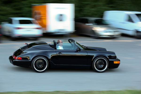 Rarität - Porsche 964 Speedster bei der Anfahrt - Dolder Classics August 2018