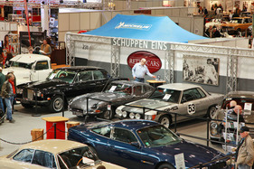 Raritäten von Mercedes, Jaguar und Rolls-Royce beim Händler (Bremen Classic Motorshow 2018)