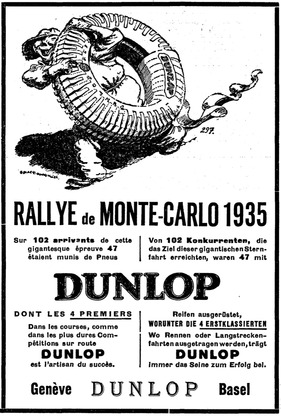 Reifenwerbung - Dunlop 1935
