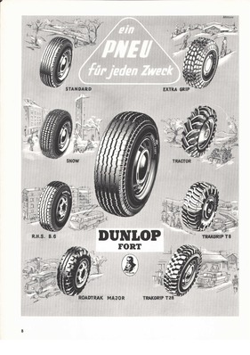 Reifenwerbung - Dunlop 1954