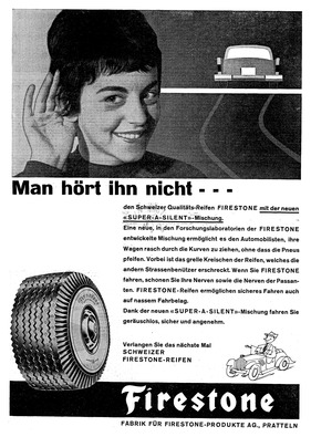 Reifenwerbung - Firestone 1957