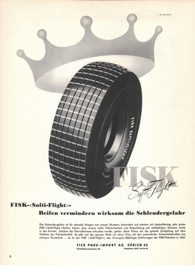 Reifenwerbung - Fisk 1949 Reifenwerbung - Fisk 1949