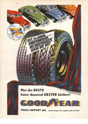Reifenwerbung - Good Year 1949 Reifenwerbung - Good Year 1949