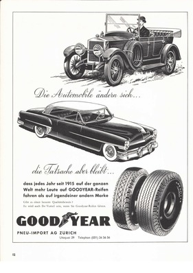 Reifenwerbung - Good Year 1954