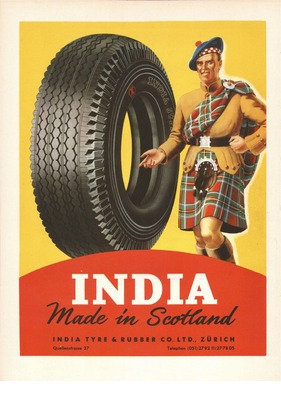 Reifenwerbung - India 1949