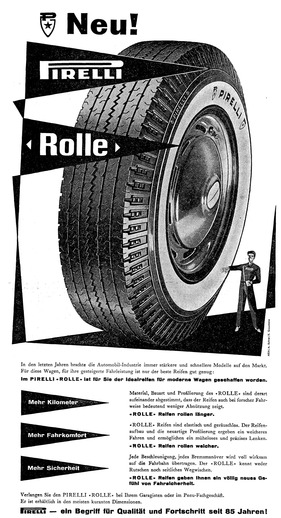 Reifenwerbung - Pirelli 1957