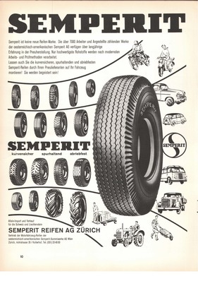 Reifenwerbung - Semperit 1958