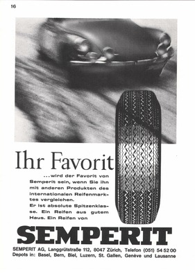 Reifenwerbung - Semperit 1967