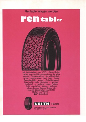 Reifenwerbung - Veith 1969