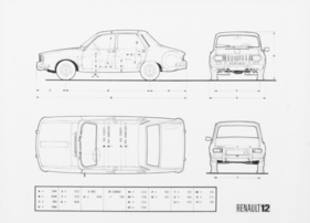 Renault 12 (1973) - Abmessungen