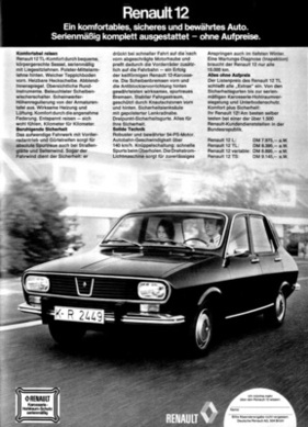Renault 12 (1973) - Werbung - komfortabel, sicher und bewährt