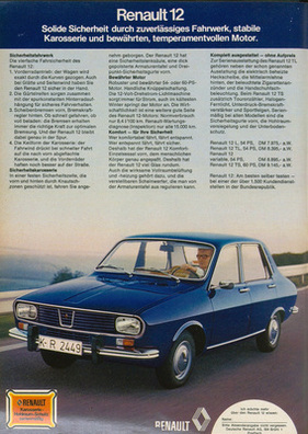 Renault 12 (1973) - Werbung - solide Sicherheit