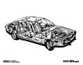 Renault 15 TL (1971) - die Durchsichtszeichnung enthüllt die technischen Lösungen