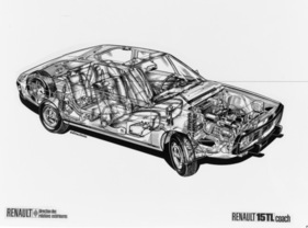 Renault 15 TL (1975) - Transparency drawing (1975)