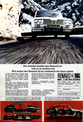 Renault 16 (1968) - in einer zeitgenössischen Werbeanzeige