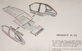 Renault 16 Skizze