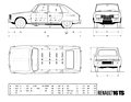 Renault 16 TS (1972) - Abmessungen