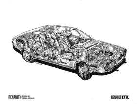 Renault 17 TL (1971) - Durchsichtszeichnung