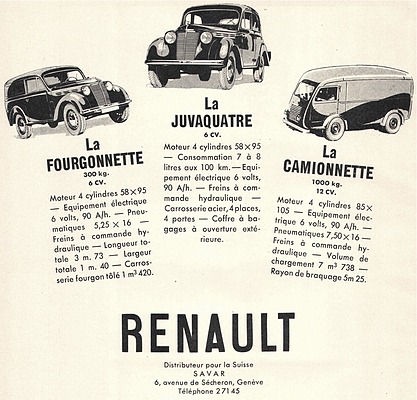 Renault (1947) - Werbedarstellung aus dem Jahre 1947