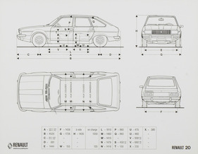 Renault 20 (1976) – Abmessungen