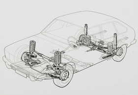 Renault 20 (1976) – Skizze Radaufhängung