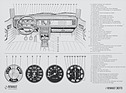 Bild: Renault 30 TS (1975) – Beschriftete Skizze vom Cockpit